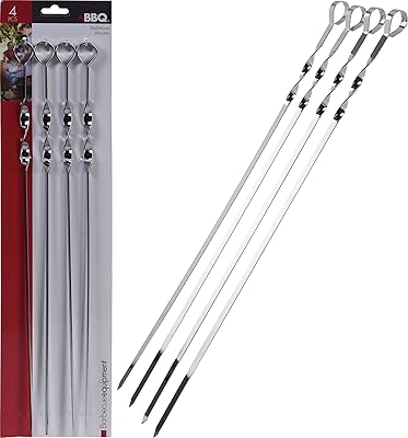 Set of coopman stainless steel barbecue skewers, Kebab barbecue skewers, barbecue accessories with 6 barbecue skewers | Gas barbecue accessories, outdoor barbecue, grill stove.. DIAYTAR NIGERIA brings the joy of affordable shopping to your fingertips with delivery in less than 8 days.