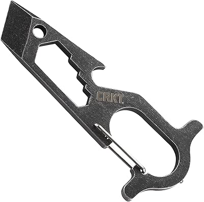 CRKT multifunction tool in stainless steel: EDC Multifunction tool in compact and light metal with peeling bar, hexagonal key, conjurer, glass breakage and ring 9011.. DIAYTAR NIGERIA: Your affordable gateway to thousands of products shipped nationwide within the week.