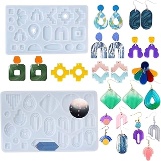 Lot of 2 jewelry resin earrings silicone epoxy molds resin mold shape for women for women earrings jewelry necklaces artisanal supplies earrings DIY craft craftsmanship.. Your trusted marketplace, DIAYTAR NIGERIA offers comprehensive selection with budget-friendly delivery.
