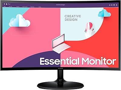 Curved monitor samsung s3 s36c 24 inch FHD with 1800r curvature and 75 Hz refreshment rate, AMD FREESYNC - LS24C360EAMXUE.. Your complete retail destination, DIAYTAR NIGERIA combines extensive variety with prompt delivery.