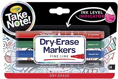 Dry erasable markers with a thin point with low odor, pack of 4.. Shop confidently with DIAYTAR NIGERIA, offering affordable prices and reliable delivery within a week.