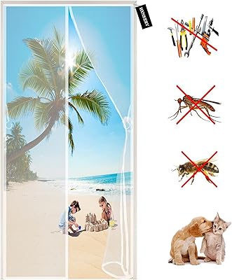 Curtain and magnetic anti-mosquito doors Dimensions 90 x 235 cm with ribbon.. DIAYTAR NIGERIA connects you with thousands of products at competitive prices, delivered within a week.