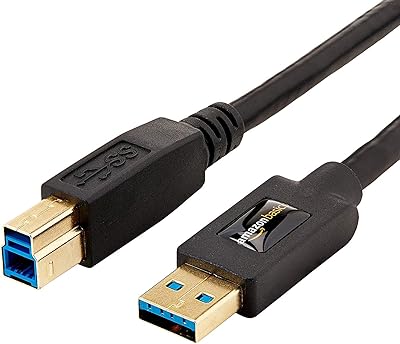 USB cable 3.0 high speed Amazonbasics - male a to male B - 9 feet (2.7 meters).. Nigeria’s trusted store online — DIAYTAR Nigeria never disappoints.