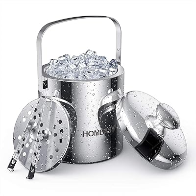 Ice package with double -walled double -walled in 1.3 l stainless steel for home bar includes a cover, pliers and a colander to keep the cold and dry ice cream, ideal for bars, parties, champagne and wine drinks.. Discover endless shopping possibilities at DIAYTAR NIGERIA, with budget-friendly prices and reliable delivery.