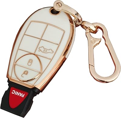 Kexiopia Jeep key cover with keychain for dodge ram durango challenger jeep chrysler 2008-2018 (for chrysler a, white).. Your trusted e-commerce destination, DIAYTAR NIGERIA offers extensive variety with reliable shipping.