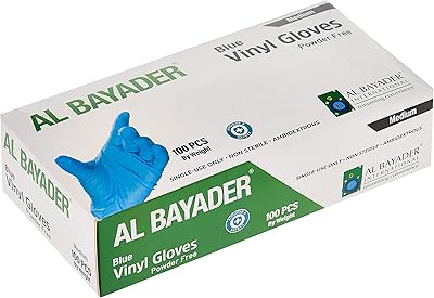 Disposable gloves in non -powered bayader vinyl for medical examination - blue color - size m (pack of 100 pieces).. Experience shopping freedom with DIAYTAR NIGERIA's vast selection and 5-8 day nationwide delivery service.