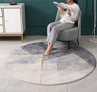 Non -slip floor carpet with modern abstract pattern for living room, bedroom, dining room, children's bedroom, round floor mat for modern interior decoration -C || 100 * 100 cm.. Shop efficiently from anywhere with DIAYTAR NIGERIA's comprehensive platform and quick delivery options.