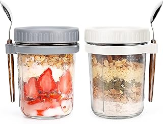 Goronp oatmeal pots with lid and spoon airtight container for markings.. DIAYTAR NIGERIA: Empowering Nigerians with access to affordable products delivered within 8 days.
