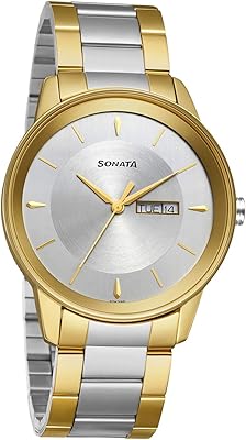 Sonata analog watch with silver dial for men by UTSAV 2020 - 7133BM03/np7133bm03, silver, silver, bracelet.. Looking for a deal? DIAYTAR Nigeria has thousands waiting for you.