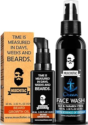 Matchastack plant -based beard growth oil for men, 60 ml and Ocean refreshing face cleaner, 100 ml, sulfate or paraben.. DIAYTAR NIGERIA: Simplifying access to thousands of products with affordable nationwide shipping.