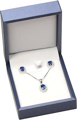 Blue jewelry package package, set of earrings and necklace, gentle -touch leather gift box, collar chain, jewelry storage box, 2.8 cm (l) 3.35 cm (p) 1.38 cm (h), blue.. DIAYTAR NIGERIA: Your trusted partner for affordable online shopping with reliable delivery timeframes.