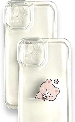 Transparent mobile shell for iPhone 14 Plus with a Kawaii multicolored cartoon bear pattern.. Get what you need, when you need it — DIAYTAR Nigeria delivers fast.