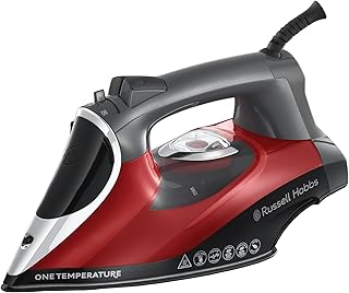 Steam iron 2600 Watts from Russell Hobbs, without danger to iron and deflowed all fabrics, including abayas, non -stick base, faster, automatic, portable, two -year warranty, red/black - 25090.. Don’t wait weeks — DIAYTAR Nigeria delivers your order in just a few days.