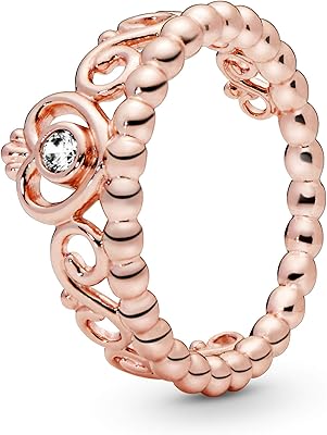 A ring decorated with a cubic zirconic stone in a pink princess crown pattern of Pandora Jewelry.. Discover the convenience of DIAYTAR NIGERIA's vast e-commerce platform with delivery in just 5-8 days.