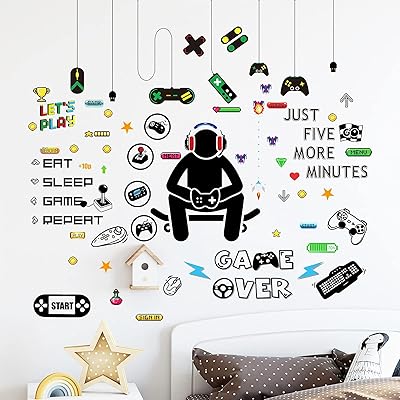 Gaming wall sticker, game wall stickers, removable video game console stickers yourself for boys' room, teen room, children's room, bedroom, bedroom.. DIAYTAR NIGERIA: Where convenience meets affordability with delivery across Nigeria in under 8 days.