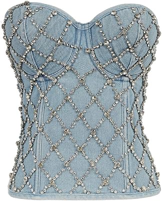 Bustier corset for women - long winter tube tank top top corset with integrated bras brilliant rhinestone sexy shoulder sexy women bustier woman slim clothing.. Shop with purpose at DIAYTAR NIGERIA, where diverse selection meets budget-friendly nationwide delivery.