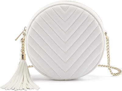 Round design woman shoulder bag, quilted wallet, imitation leather, with pompoms.. Easy checkout, quick delivery — shop now on DIAYTAR Nigeria.