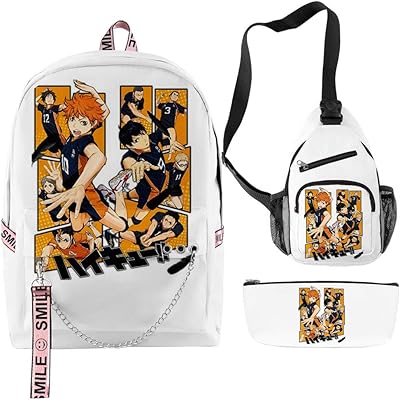 3 haikyu pieces !! Set of travel backpack design 3D cartoon for girls and adolescent girls, school supplies, 4.. DIAYTAR NIGERIA delivers more than products - we deliver affordable solutions within the week.
