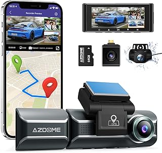 Azdome M550 dashboard camera with 3 -channels integrated WiFi with card.. DIAYTAR NIGERIA: Making quality products accessible to all Nigerians at affordable prices.