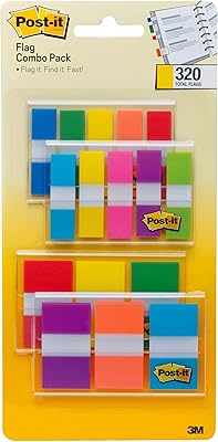 Combined box of post-it-noted color, 320 flags in total, 20 "wide flags, 1" wide flags, 4 distributors/packages (683xl1).. DIAYTAR NIGERIA brings the nation's largest product catalog to your doorstep at prices you'll appreciate.