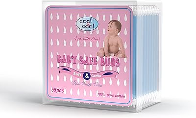 Cool & Cool C1969 Cotons-Tiges for cleaning of the ears without danger for infants, multicolored, 55 buds per package.. DIAYTAR NIGERIA: Making online shopping accessible with affordable prices and nationwide delivery service.