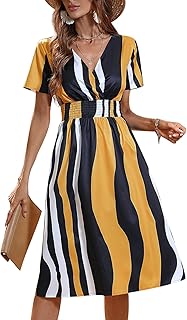 Summer dress woman 2023, sexy, short sleeves, V -neck, high waist, beach dress, bohemian style, floral, loose, relaxed motif, wallet, long dress for women, spring, wedding.. DIAYTAR NIGERIA brings the marketplace to every Nigerian home with affordable prices and quick delivery.