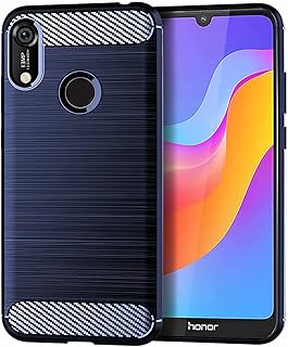 Huawei Honor 8a shell in brushed carbon fiber, ultra -fine texture pattern, anti -fall in flexible rubber TPU - Blue.. Discover why millions choose DIAYTAR for affordable online shopping with delivery in just 5-8 days.