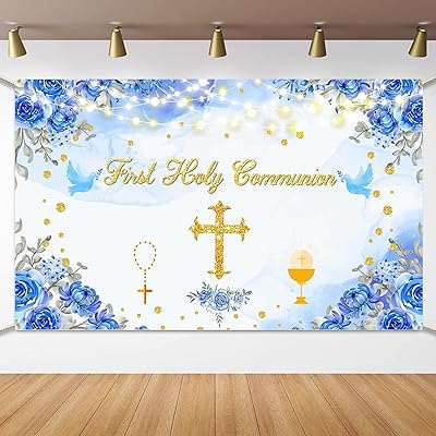 Banner of backdrops for first communion, baptism banner that God bless, decorations of festival of first communion, backdrop for prenatal celebration.. Enjoy effortless shopping and speedy delivery with DIAYTAR Nigeria.