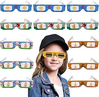 12 pairs of 3D diffraction glasses for Christmas and vacation photos.. DIAYTAR NIGERIA delivers affordability and convenience with every purchase, shipped within the week.