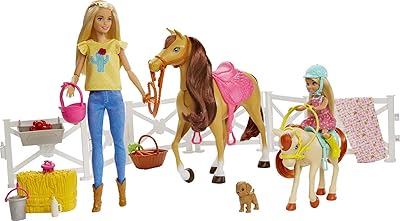 Barbie cuddly and horses box with Barbie and Chelsea dolls, a horse and 15 accessories for children 3 years and over.. DIAYTAR NIGERIA: Where affordability meets variety in Nigeria's most comprehensive online marketplace.