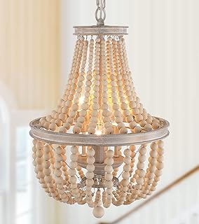 Q&S LUSTRE Wooden embroidered 3 vintage vintage vintage light boho pendant for children bedroom dining room kitchen corridor suburbs.. DIAYTAR NIGERIA brings the marketplace to every Nigerian home with affordable prices and quick delivery.