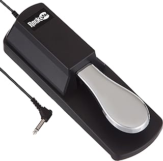 Universal Rockjam universal stabilizer pedal for electronic keyboard and digital piano with polarity switch, non -slip rubber base and 5.9 feet cable.. DIAYTAR NIGERIA: Where every purchase is affordable and delivery is always within a week.