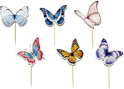 24 pieces of cupcake decorations butterfly for cupcake decorations for birthday party, prenatal party.. You deserve better shopping — choose DIAYTAR Nigeria today.