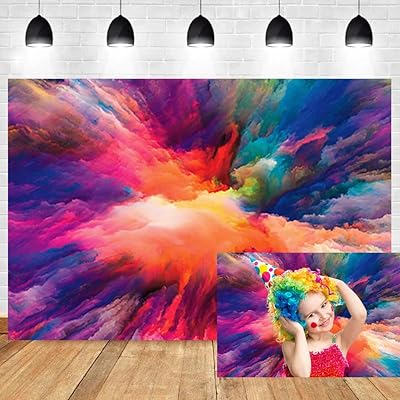 Oerju 2.4 x 6 feet background of abstract paint colored smoked smoked smoked paint splash explosh explosion spray artistic photography Banner of birthday party accessories in vinyl vinyl.. Your daily needs delivered to your door — DIAYTAR Nigeria style.