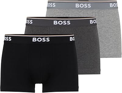 Set of underwear for men boss, composed of 3 pieces with modern design, cotton and elastane, gray color, size m, 061.. DIAYTAR NIGERIA: Your trusted e-commerce partner with extensive product choices and affordable delivery.