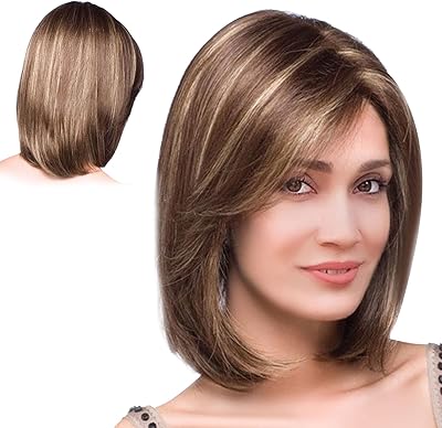Synthetic Bob Synthetic Bob Light Brown Beauty for women, natural appearance, complete replacement wig resistant heat for cosplay evening and daily use.. Discover the perfect shopping experience with DIAYTAR NIGERIA's vast selection and prompt delivery service.