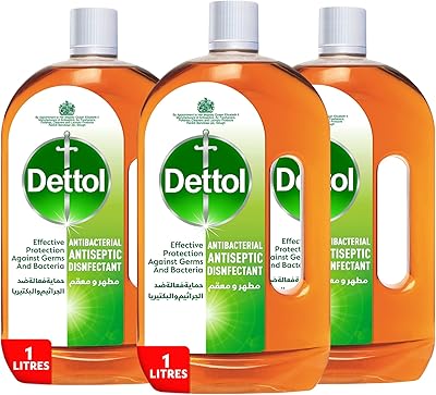 Dettol antibacterial disinfectant liquid for effective protection against germs and personal hygiene, used for floors, bath and linen, 1 liter (3 -room package).. Shop smarter, not harder with DIAYTAR NIGERIA - thousands of products at your fingertips with affordable delivery.