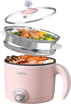 Instant electric potato dezeen 1.5 l, mini non -stick pot perfect for ramen, eggs, noodles, dumplings, soup, porridge, oatmeal with power adjustment.. DIAYTAR NIGERIA: Where shopping is easy, prices are low, and delivery is just days away.
