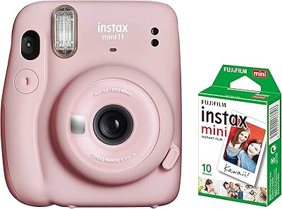 Instant camera Fujifilm Instax Mini 11 + 1 film pack - Dark pink.. Shop with confidence at DIAYTAR NIGERIA, where affordability meets reliability in less than 8 days.