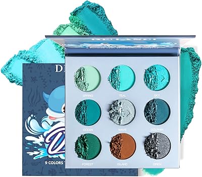 Sarm and blue blue eyeshadow palette, palette of eyeshadows Delancey Pro with 9 shimmering, highly pigmented, waterproof and long -term, excellent makeup palette for Christmas for Christmas.. You deserve better shopping — choose DIAYTAR Nigeria today.