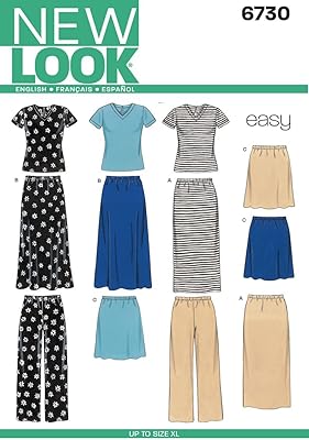 Sewing pattern New Look 6730 for separate women, size A (S-M-L-XL).. DIAYTAR NIGERIA combines affordability, variety, and convenience with nationwide delivery services.