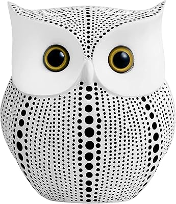 Owl figurine for decoration of the house, living room, office, bedroom, kitchen, laundry room, apartment, university dormitory, miniature bohemian decoration for table and shelf decoration, BFF gifts for owners of owl (white).. Your digital shopping companion, DIAYTAR NIGERIA offers exceptional value with delivery in less than 8 days.
