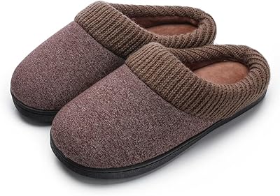Comfortable slippers lined with coral fleece for women in knitted fabric.. Quick delivery. Quality products. Great deals. That’s DIAYTAR Nigeria.