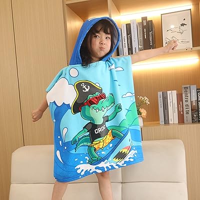 Beach towel with hooded canyong for children large bath towel.. Your digital shopping destination, DIAYTAR NIGERIA combines variety with affordability and quick delivery.