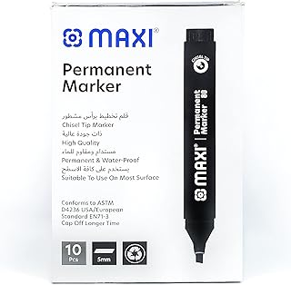 Set of maximum markers pens, permanent ink - set of 10 pens - black is suitable for use on most surfaces: writing or drawing of brands and writing on any non -porous surface such as wood, glass, plastic and cardboard... Your complete retail destination, DIAYTAR NIGERIA combines extensive variety with prompt delivery.