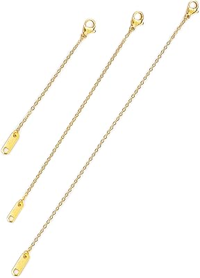 TEDITY Boutique Lot of 3 colliers plated with 18 -carat gold for women, 2 ", 4", 6 "hypoallergenic in pink gold, pink or silver gold.. DIAYTAR NIGERIA promises affordability and variety with every purchase, delivered in 5-8 days.