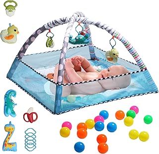 Baby gaming carpets, luxury gym for newborn, activity room on the belly and ball pool for sensory exploration and the development of motor capacities, for newborns, babies and toddlers, ball included... DIAYTAR NIGERIA: Making quality accessible to all Nigerians with affordable prices and quick delivery.