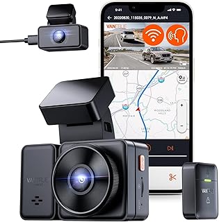 Front and rear dashboard camera Vantrue E2 Double 2.5K with WiFi 5G, GPS and voice command, 19444p + 1944p car camera, 24 -hour stamped parking mode, improved night vision, motion detection, capacitor, 512 go.. DIAYTAR NIGERIA: Where quality meets affordability, with thousands of products delivered in less than 8 days.