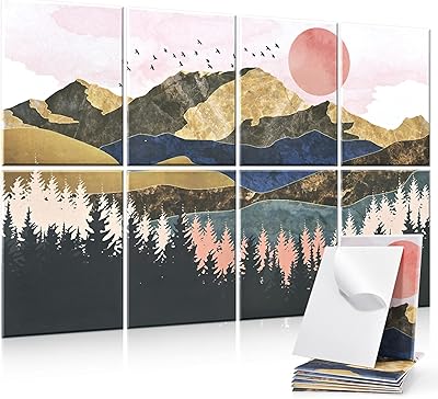 Totmeria 52 "x 32" acoustic art panels. Insonorizing self-adhesive 8 panels.. DIAYTAR NIGERIA: Bringing quality products to your doorstep at prices that won't break the bank.