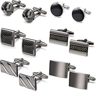 6 pairs of classic cufflinks for men shirt wedding married married in appears.. DIAYTAR NIGERIA: Where affordability meets variety in Nigeria's most comprehensive online marketplace.